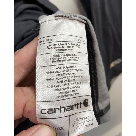 Carhartt Men Jacket Size 2XLQuarter Zip Relaxed Long Sleeve Outdoors Lightweight - Picture 3 of 8